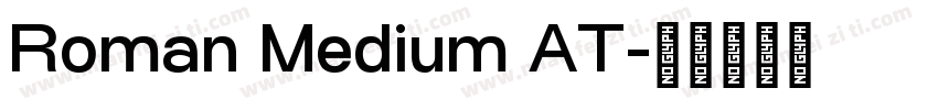 Roman Medium AT字体转换